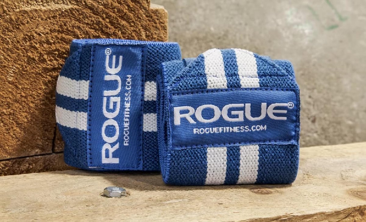 Rogue fitness wrist wrap 12 blue white 