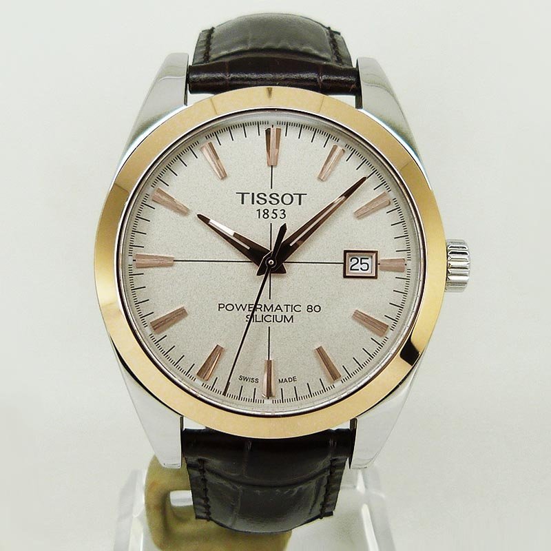 未使用品ティソ【TISSOT】 T927.407.46.261.00 ジェントルマン パワーマティック80 シリシウム