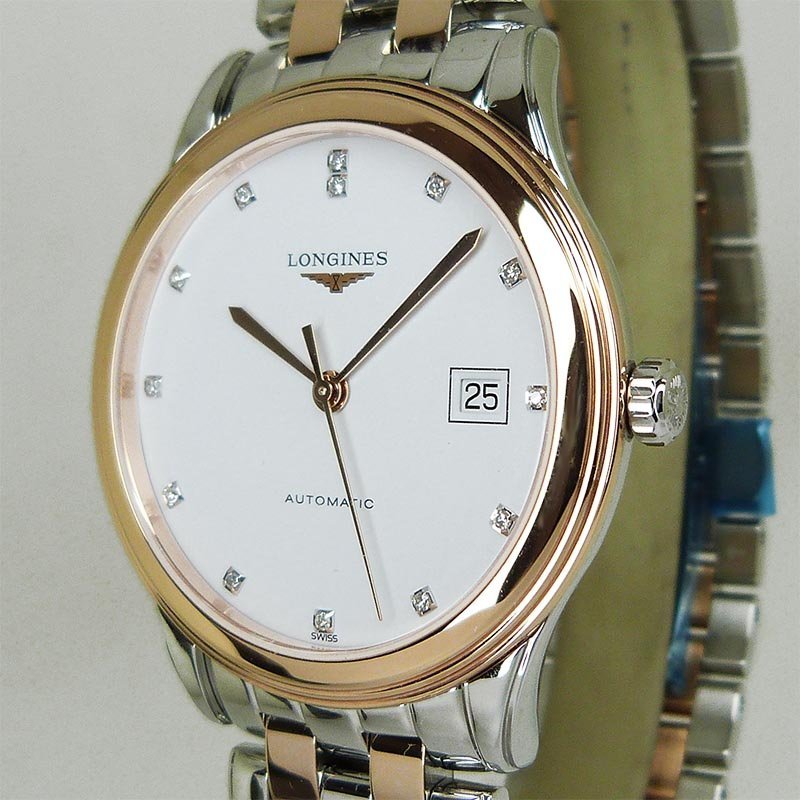 未使用品ロンジン【LONGINES】 L4.974.3.99.7 フラッグシップ オートマティック ホワイト