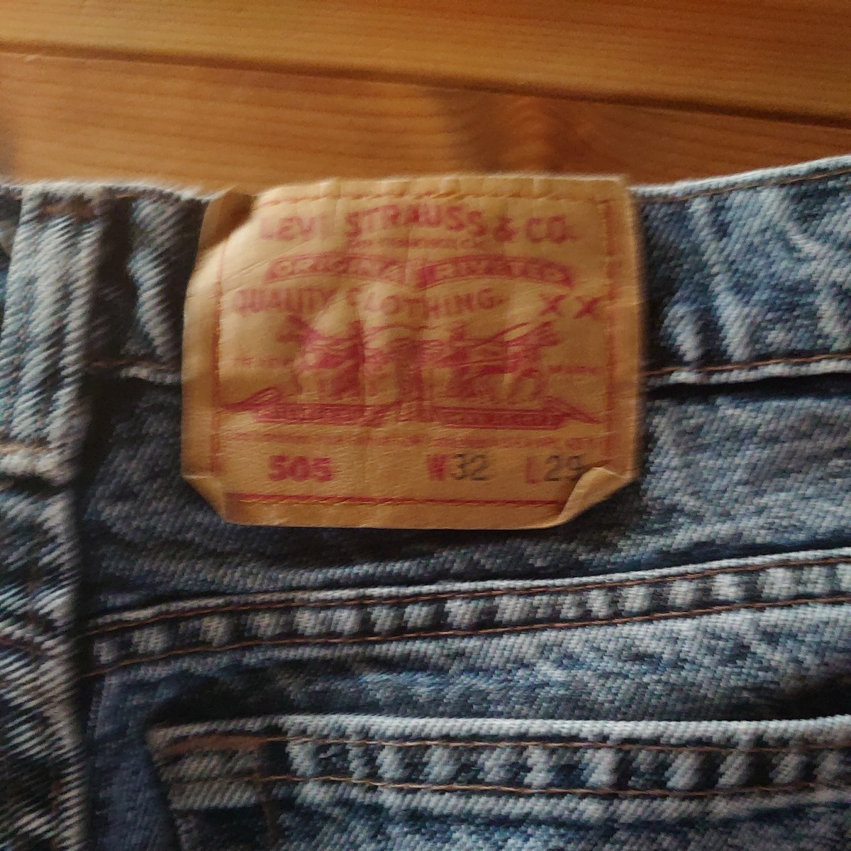 ★レア品 Levi’s リーバイス 505 vintage 刻印546 デニムパンツ USA製 90Sケミカルウォッシュ 霜降り W32 L29 ヴィンテージ品 紙パッチ★_画像2