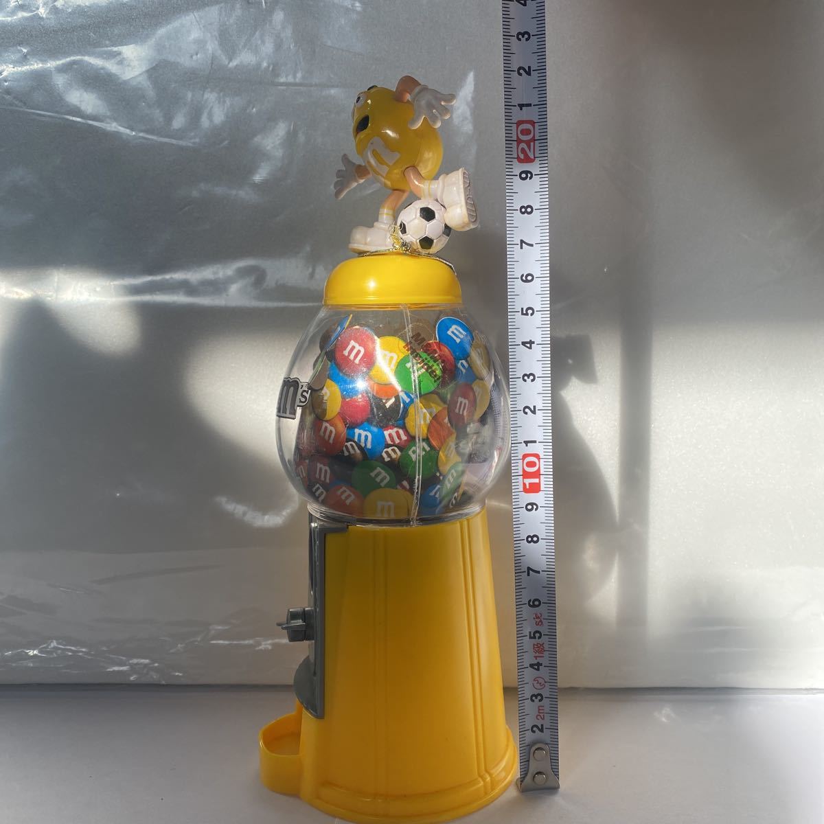 ⑥★★m＆m's★★キャンディーディスペンサー！★エムアンドエムズ★candy dispenser!検索：企業物、ガムボールマシン型、イエロー