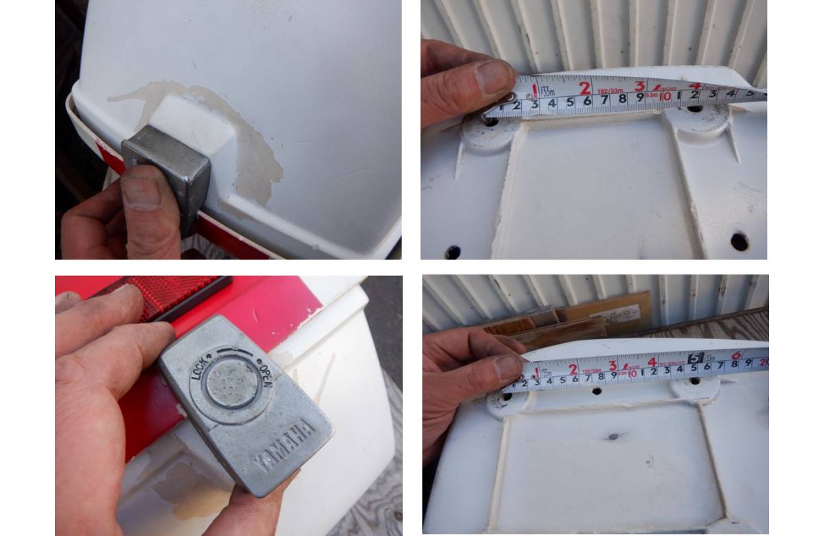 当時物　ヤマハオプション？リヤボックス　適合車種不明　中古品　鍵無_鍵欠品、穴開け加工など