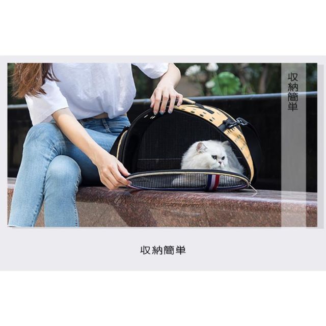 【新品・ピンク色】犬 猫 キャリー ペットバッグ 通気性 猫用 折りたたみ ペットハウス 旅行 通院 ドライブ キャンピング うさぎ 小動物用の画像9