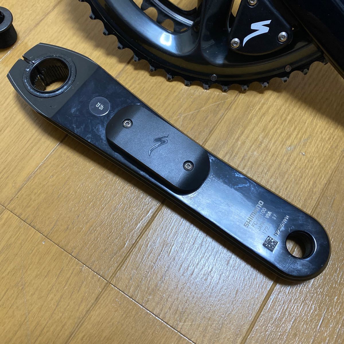 SHIMANO DURA-ACE FC-R9100 172.5mm パワーメーター付き（割れあり）のジャンク品デュラエース シマノ 53-39T_画像5