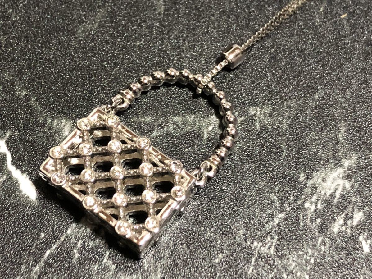 SWAROVSKI スワロフスキー ネックレス バッグ型 ストーン