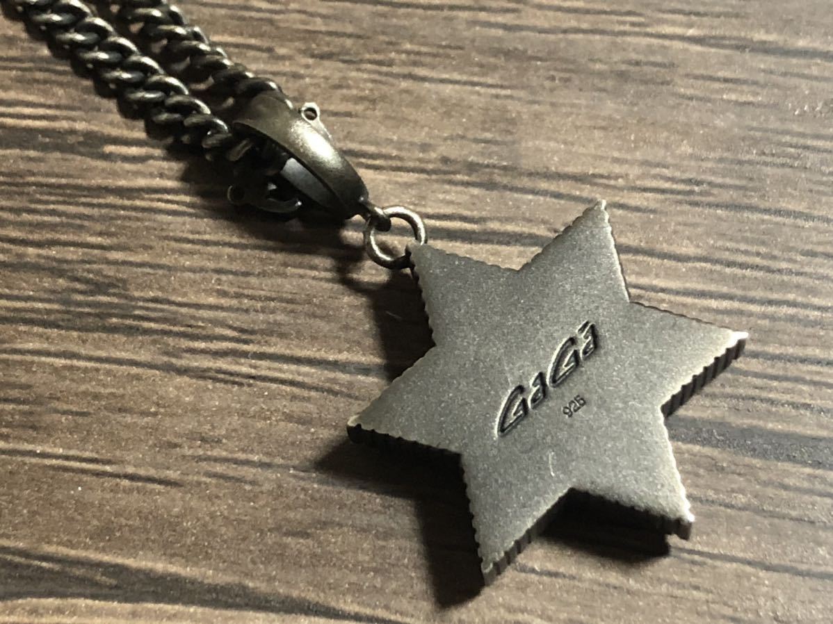 GAGA MILANO GaGa Milano six . star necklace black coating 