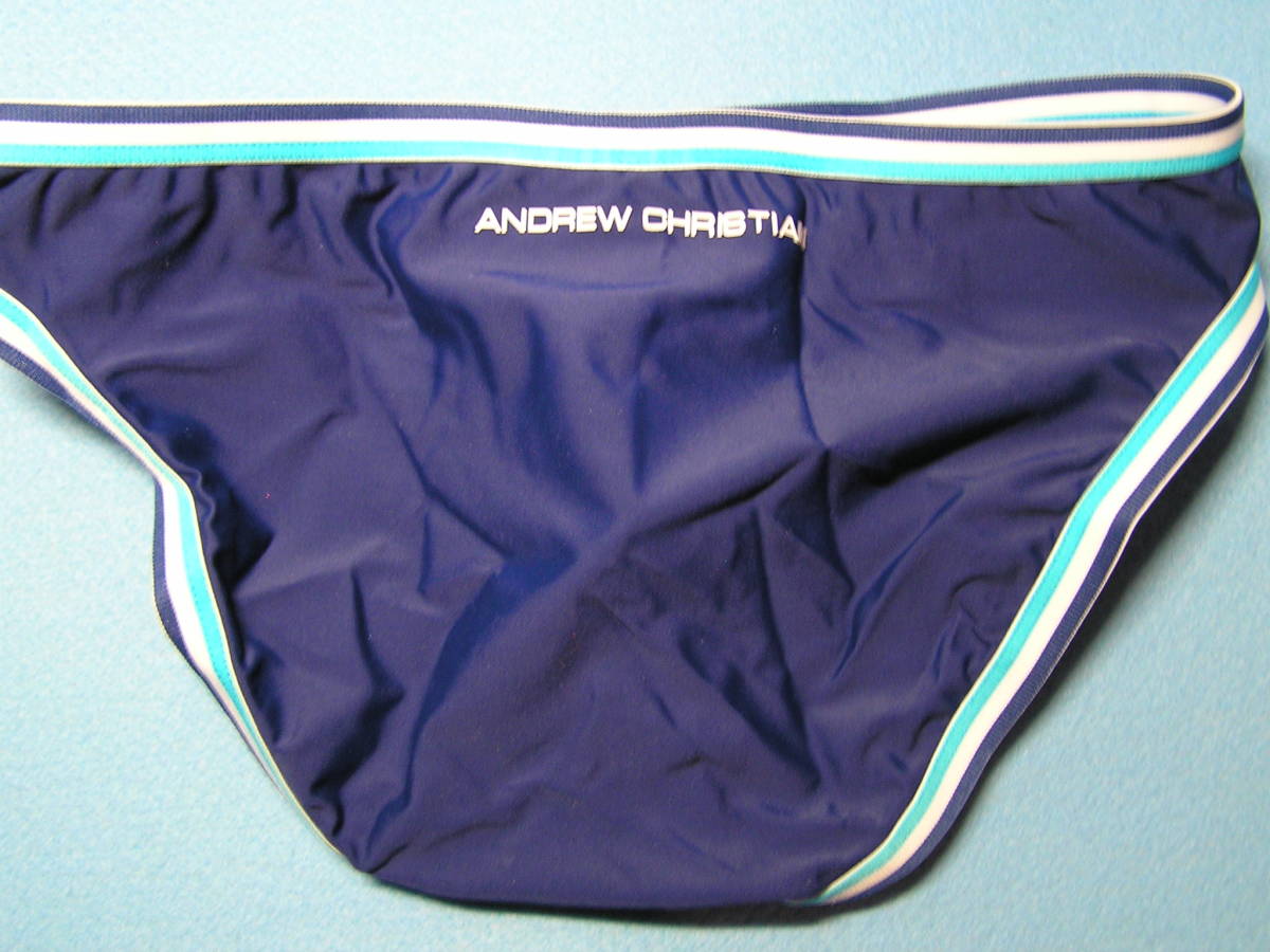  быстрое решение новый товар 7960-RacerNav S- Andrew Christian Andrew Christian Racer Bikini Navy темно-синий цвет плавание бикини Brief на данный момент товар указанный размер S