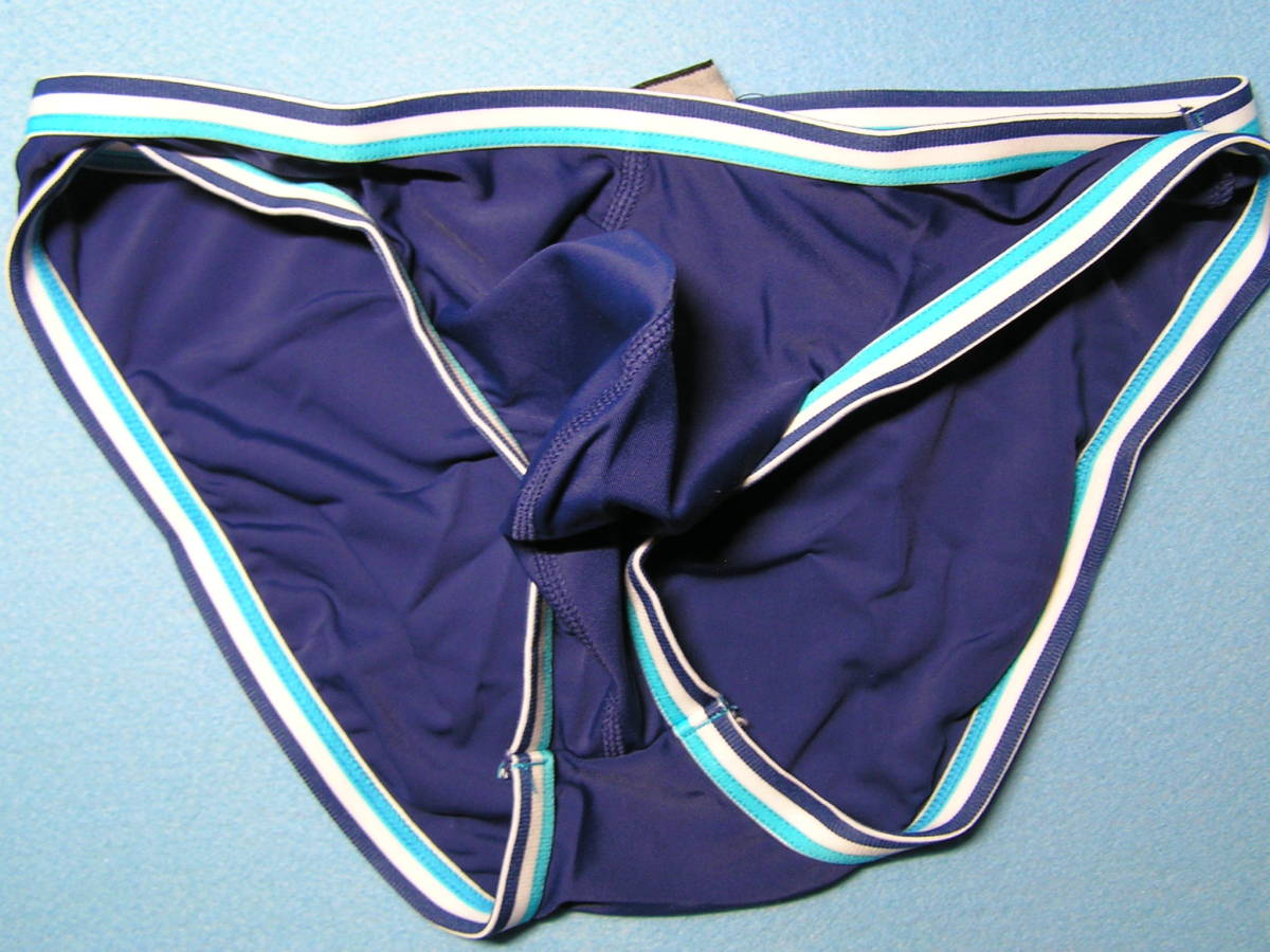 即決新品 7960-RacerNav S-アンドリュー クリスチャン Andrew Christian Racer Bikini Navy 紺色 スイムビキニブリーフ 現品表記サイズ S