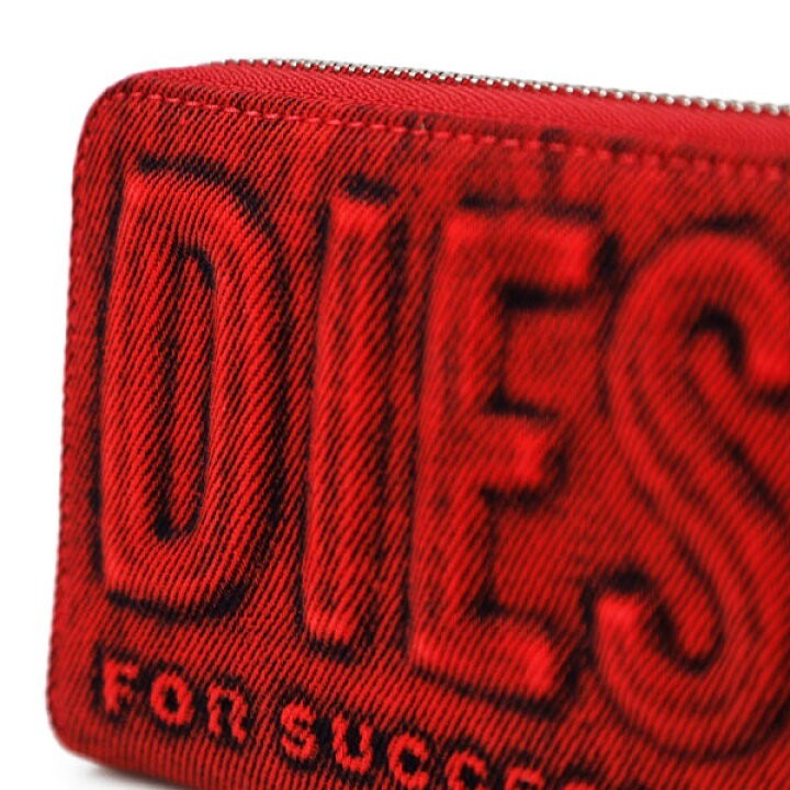 DIESEL ディーゼル 長財布 レッド系 デニム 現在発送まで約7~9 DIESEL ディーゼル 長財布 レッド系 デニム 現在発送まで約7~9