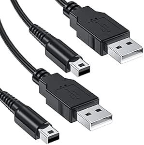 3DS 充電器 充電ケーブル 2本 USB電源コード 1.2m New3DS/ New3DSLL /3DS /3DSLL/ i2D_画像1