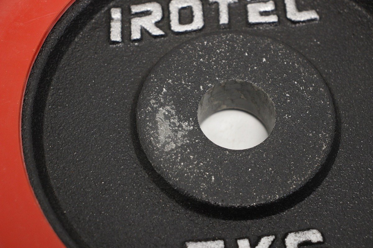 iROTEC アイロテック ラバー付きプレート 5kg 4枚セット 計20kg ダンベル バーベル 筋トレ ウエイト 1-E028Z/1/160_画像7