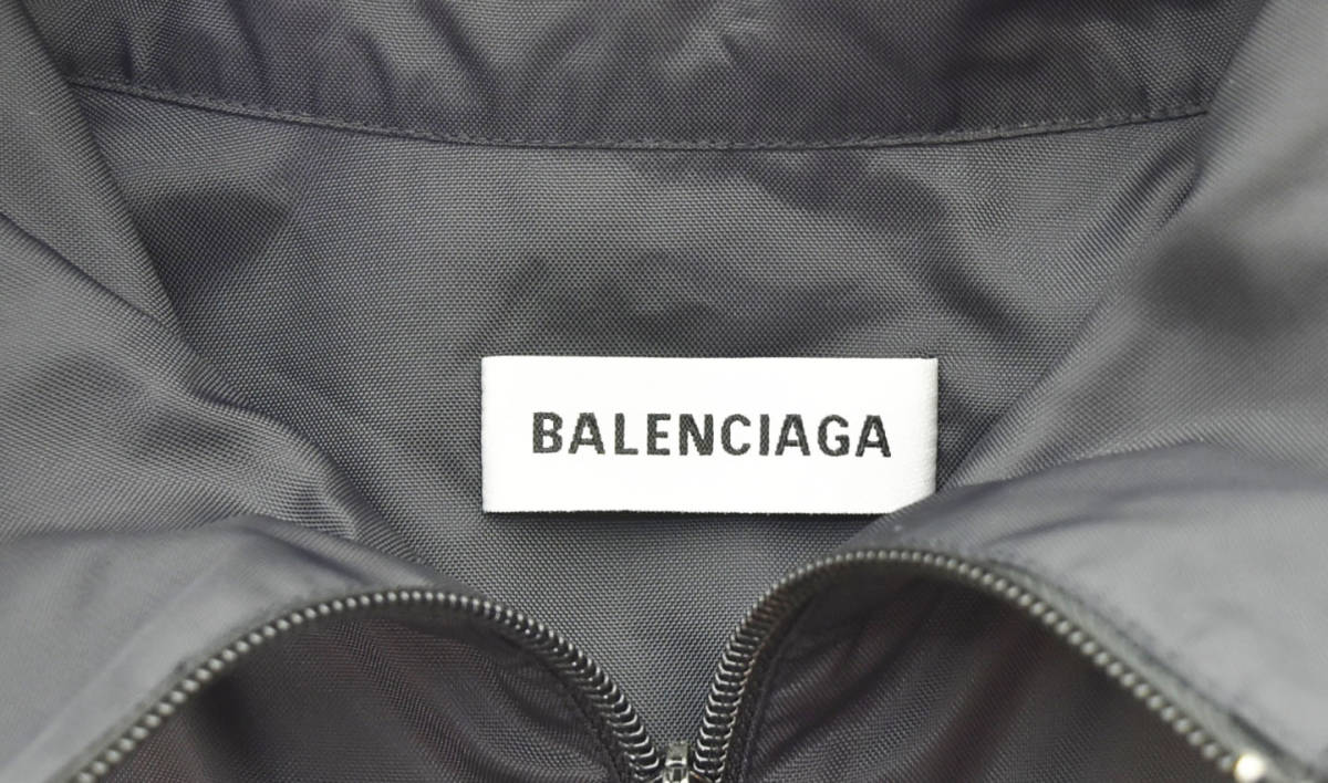 ☆ BALENCIAGA バレンシアガ 2018AW Nylon Logo Denim Jacket ナイロンロゴデニムジャケット 529213 TB003 size36 黒 ブラック 103 _画像5
