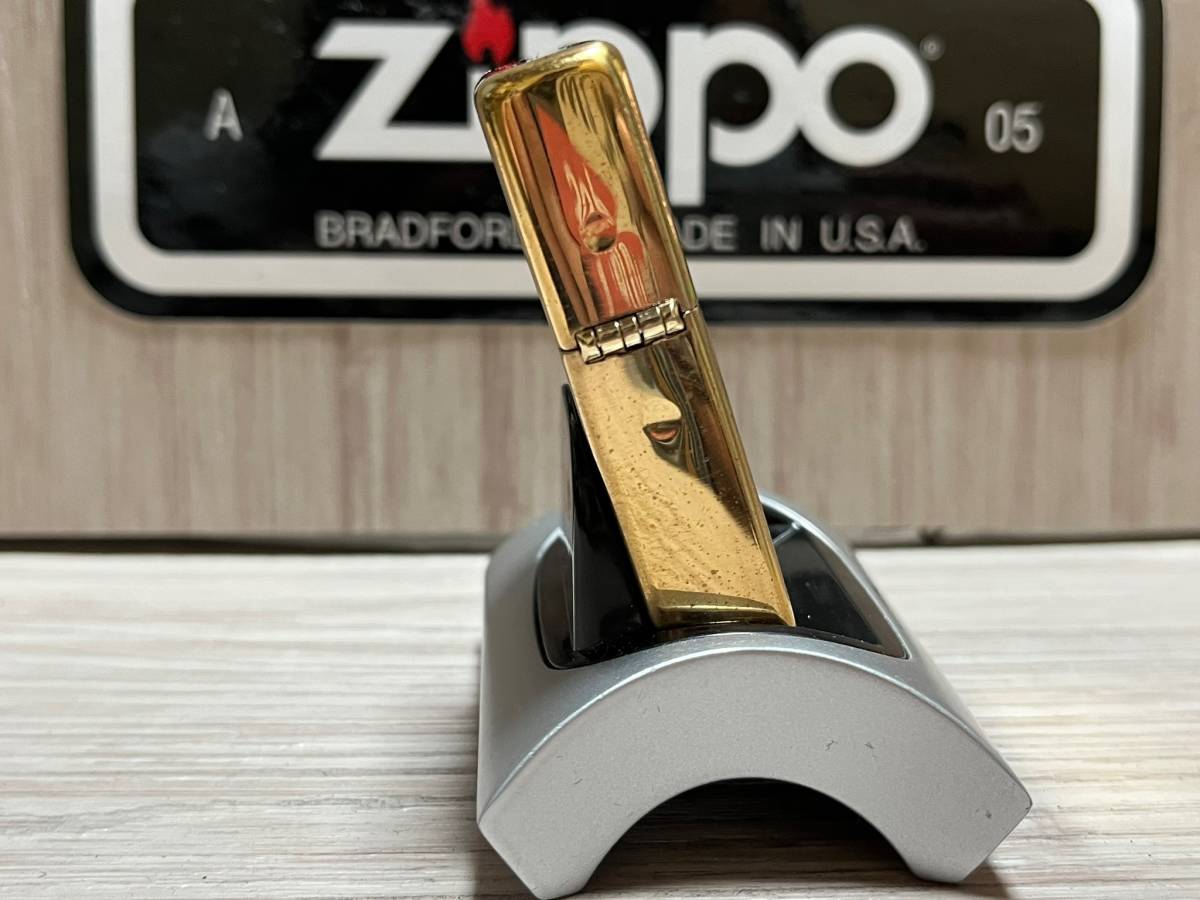 大量出品中!!【希少】未使用 2016年製 Zippo 'Vintage Look 1937' ゴールドカラー フラットトップ 鏡面 ジッポー 喫煙具 オイルライター_画像6