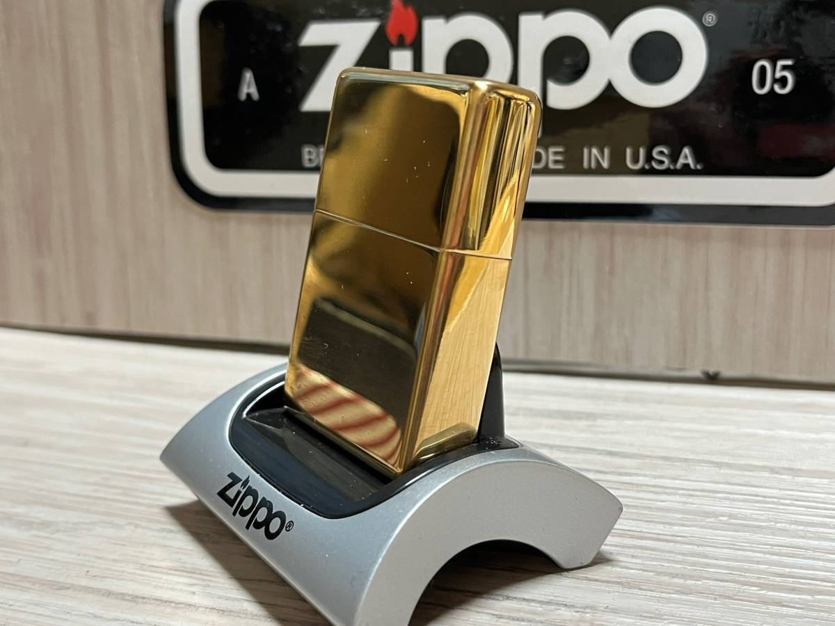 大量出品中!!【希少】未使用 2016年製 Zippo 'Vintage Look 1937' ゴールドカラー フラットトップ 鏡面 ジッポー 喫煙具 オイルライター_画像5