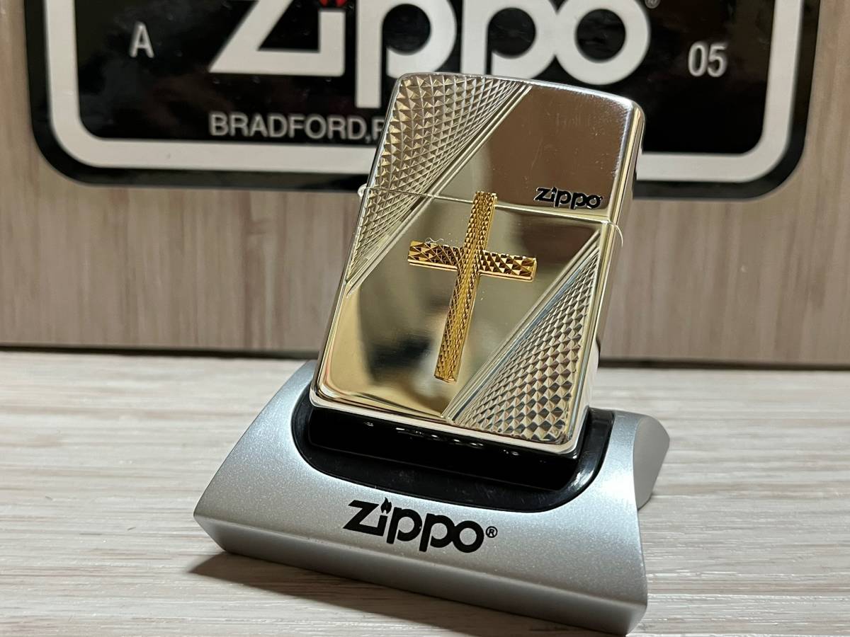 大量出品中!【希少】新品未使用 2018年製 Zippo Armor 'Cross Metal' クロスメタル シルバーカラー アーマー ジッポー 喫煙 オイルライター_画像2