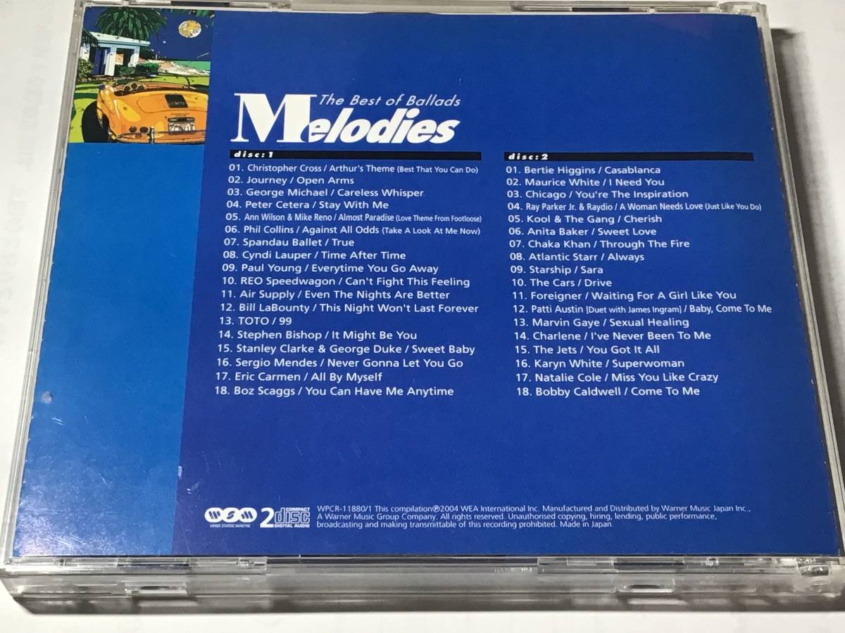 国内盤2CDコンピ36曲/AOR/80‘S/The Best of Ballads Melodies #ボズ・スキャッグス/ボビー・コールドウェル/TOTO/ジャーニー 送料¥180_画像2
