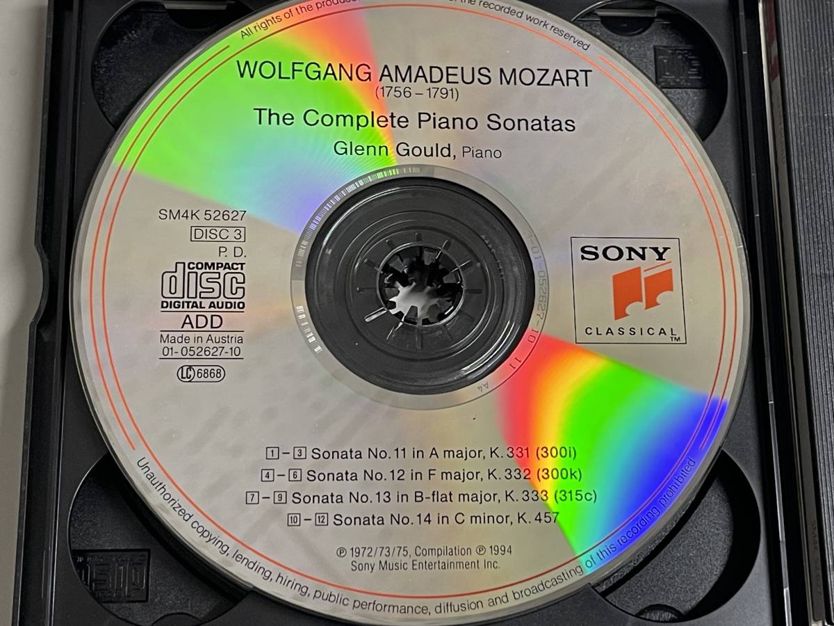 【CD4枚組】mozart/the complete piano sonatas/glenn gould/グレン・グールド【輸入盤】_画像7
