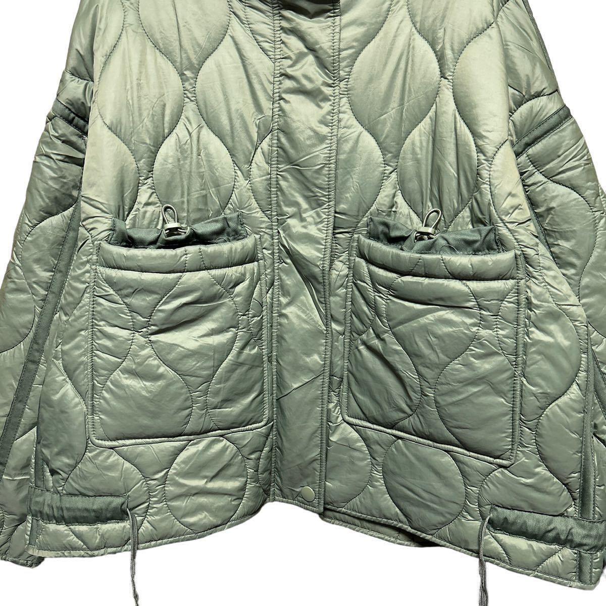 ●洗濯プレス済み● ZARA ザラ ハイネックキルティングジャケット ミリタリーデザイン sizeS 【1711】_画像5