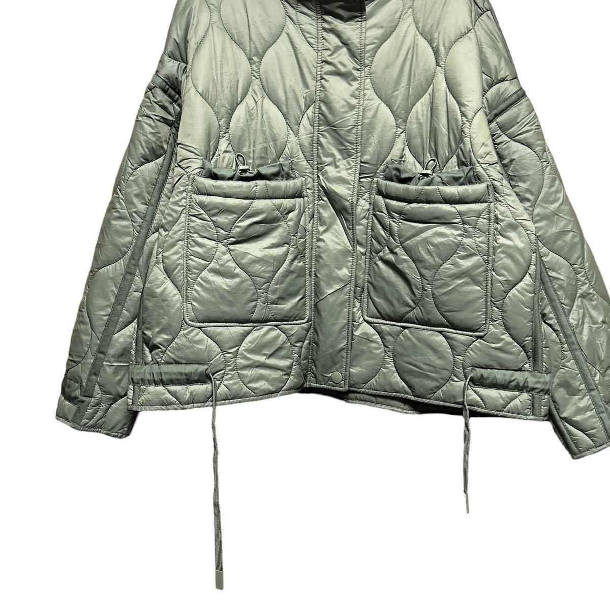 ●洗濯プレス済み● ZARA ザラ ハイネックキルティングジャケット ミリタリーデザイン sizeS 【1711】_画像4