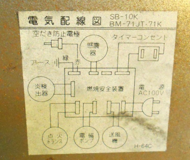 長府 SBバーナー BMー71 簡易メンテ済 風呂釜/陶芸釜/石油 長府 SBバーナー BMー71 簡易メンテ済 風呂釜/陶芸釜/石油