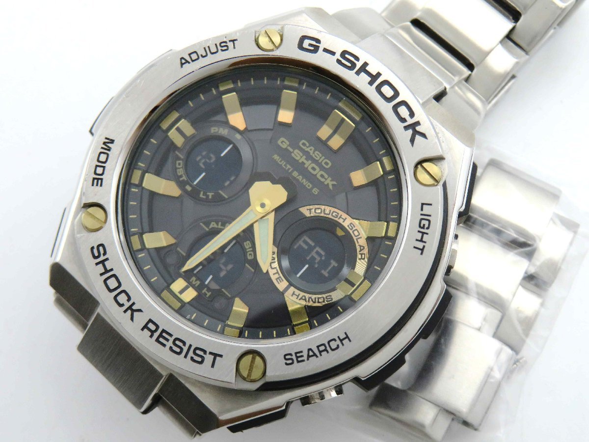 1円◆稼働◆　カシオ　GST-W110D　Gショック　ブラック　ソーラー　メンズ　腕時計　3コマ　L174_画像1