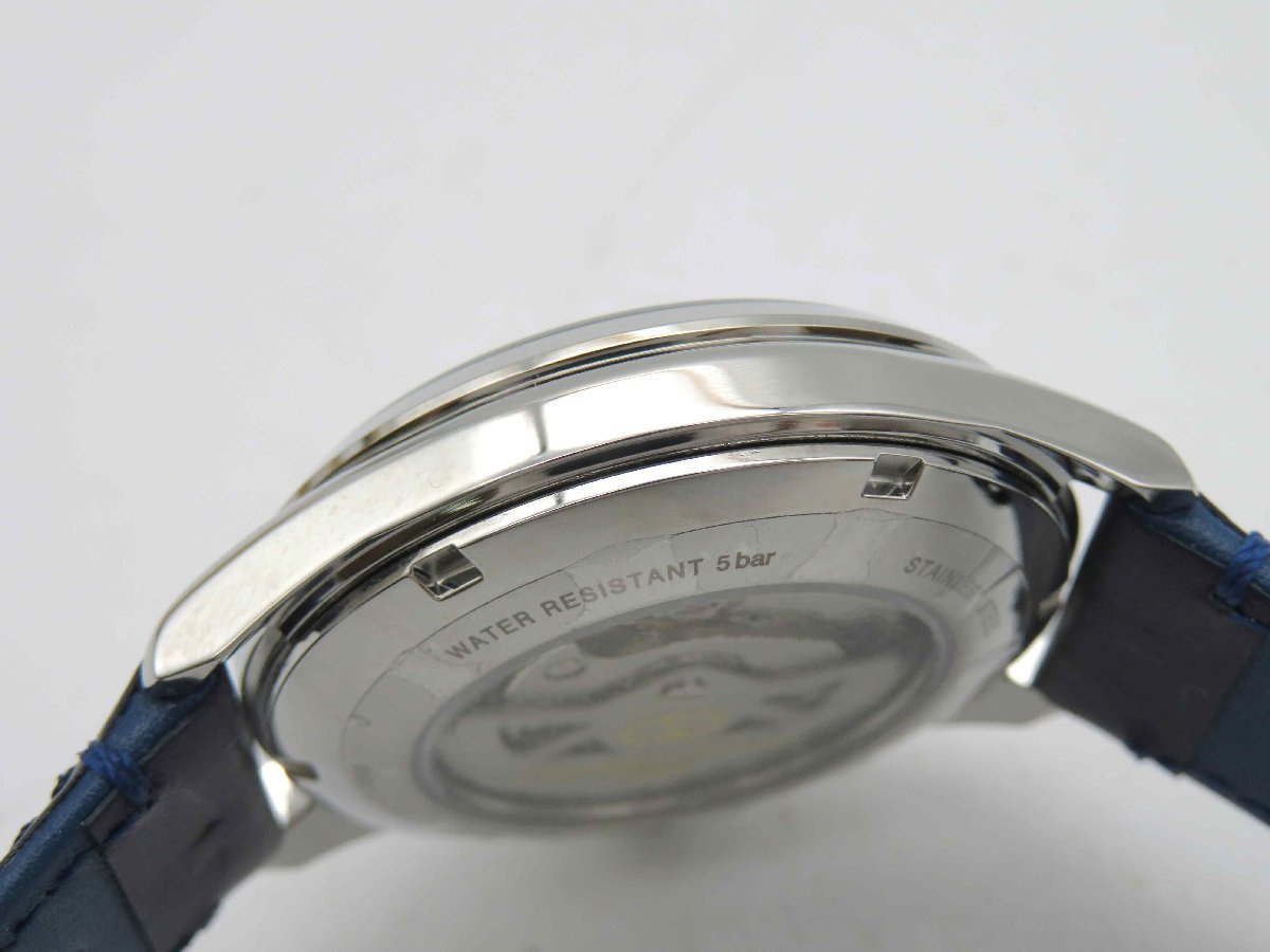 1円◆稼働◆　オリエントスター　　　水色　自動巻き　メンズ　腕時計　　L234_画像4