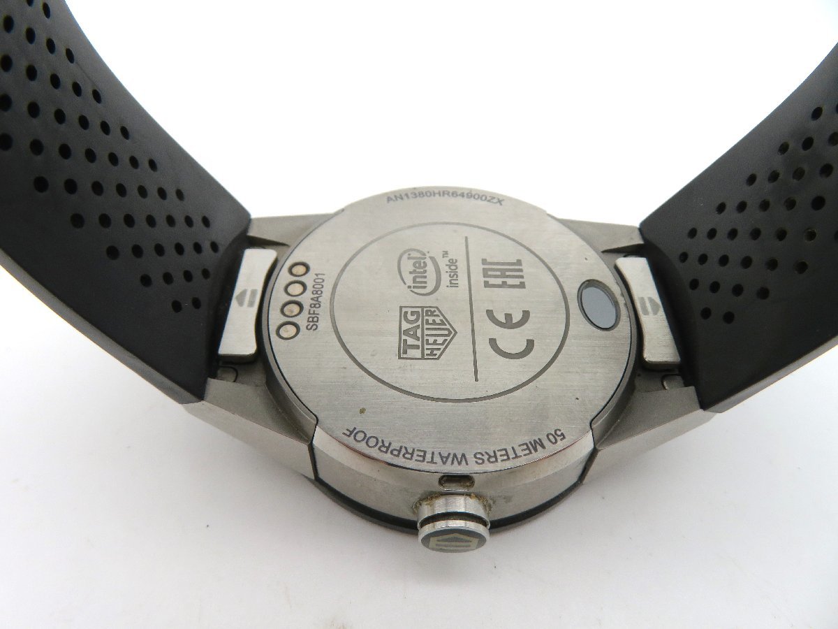 1円◆稼働◆　タグホイヤー　SBF8A8001　コネクテッド　デジタル　クオーツ　メンズ　腕時計　箱 充電ケーブルコネクター　L195_画像6