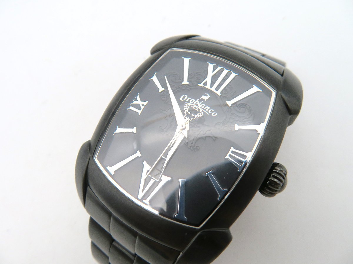 ☆1円◇稼働◇　オロビアンコ　OR-0012N　　ブラック　クオーツ　メンズ　腕時計　　J13103_画像1