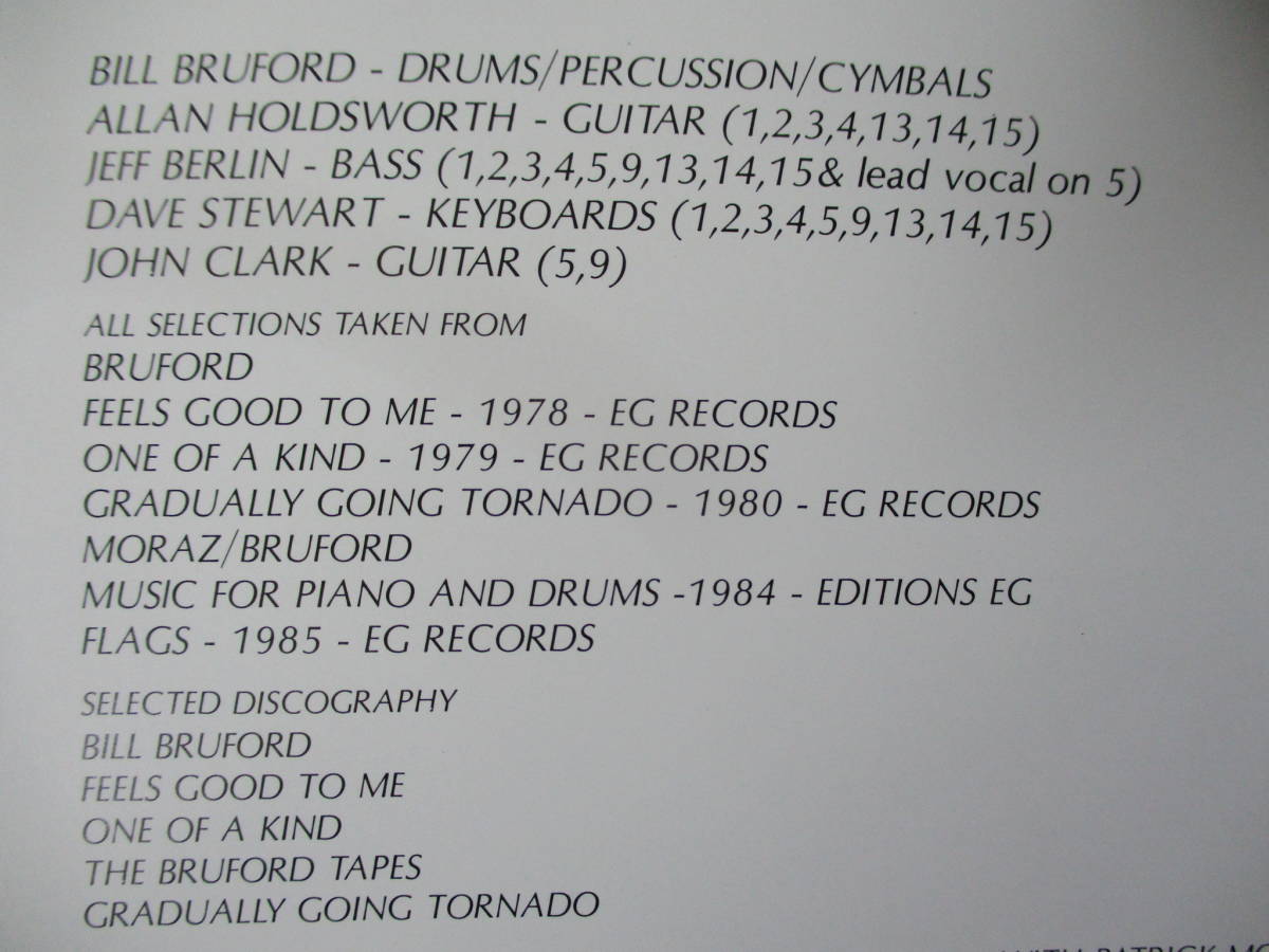 BILL BRUFORD Master Strokes 1978-1985 ’87 国内帯付初回盤 32VD-1068 ベスト 全１５曲_画像6