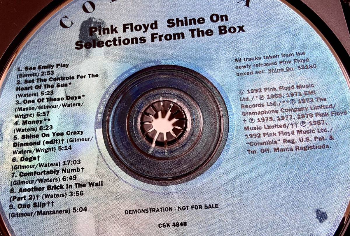 ピンク・フロイド　Pink Floyd USAプロモ特製CD 9曲 1992年 special promo only hits sampler RARE CSK4848_画像6