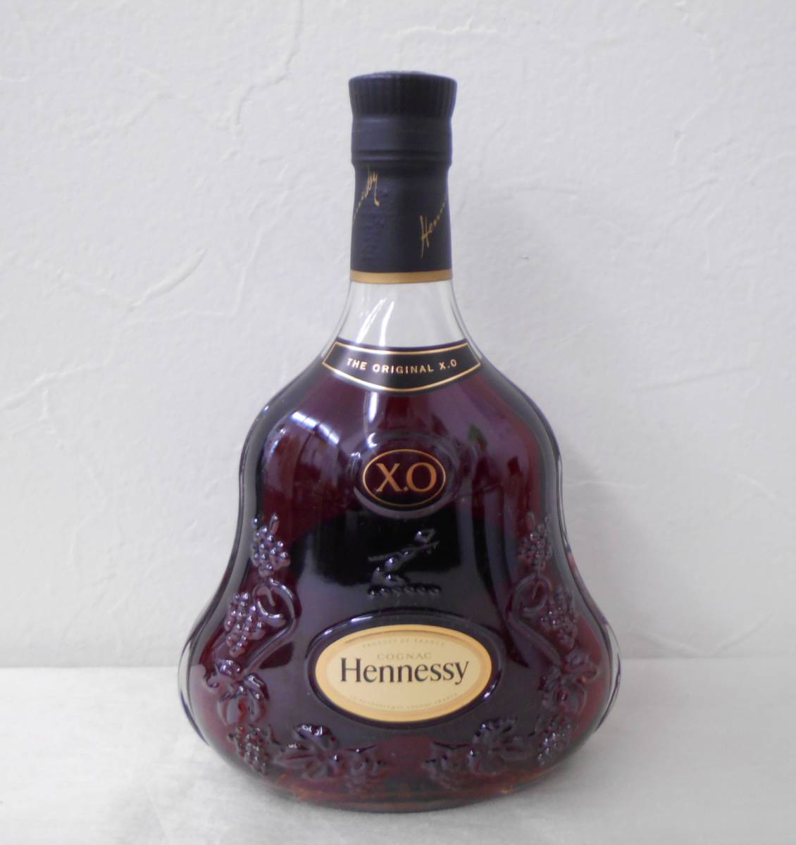 １円～☆古酒 Hennessy X.O EXTRA OLD COGNAC ヘネシー ブランデー コニャック ブラックキャップ 箱有り 未開栓☆_画像2