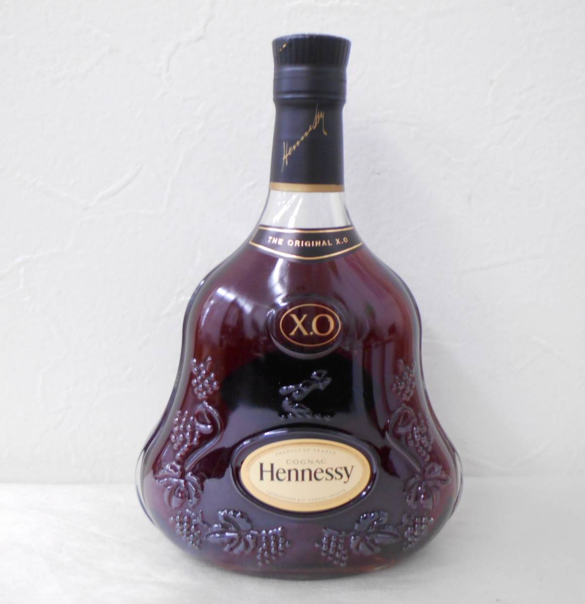 １円～☆古酒 Hennessy X.O EXTRA OLD COGNAC ヘネシー ブランデー コニャック ブラックキャップ 箱有り 未開栓☆_画像2