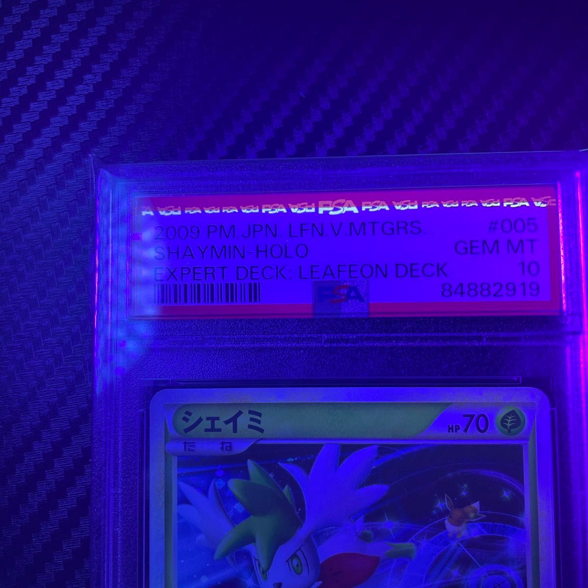 PSA10 ポケモンカードゲーム シェイミ ホロ キラ エキスパートデッキ リーフィア VS メタグロス