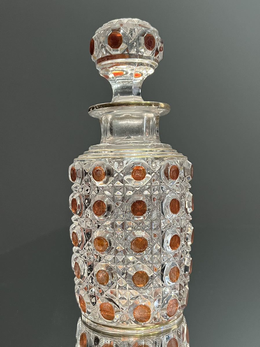 BACCARAT オールドバカラ/※ディアマン ピエーリー 上級赤被金装飾 香水瓶　美品_画像3