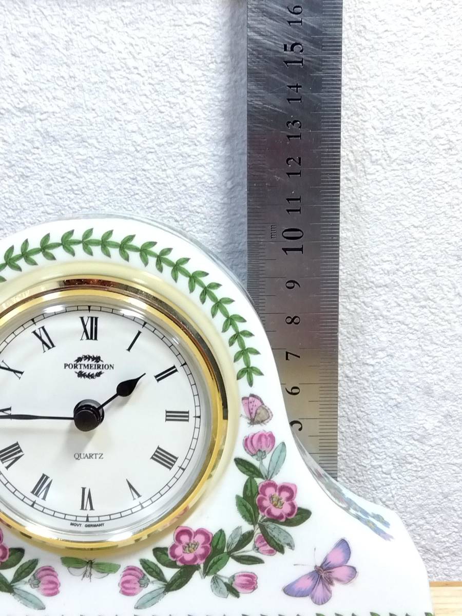 ★ポートメリオン PORTMEIRION 陶器 置き時計 動きません★ボタニックガーデン インテリア置き物 植物 花 昆虫 華やかお洒落 ヴィンテージの画像8