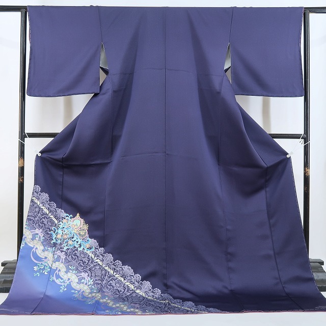 ゆめsaku2 美品 シンデレラ 馬車 金通し 着物 正絹 仕付け糸付 ゆめsaku2 美品 シンデレラ 馬車 金通し 着物 正絹 仕付け糸付