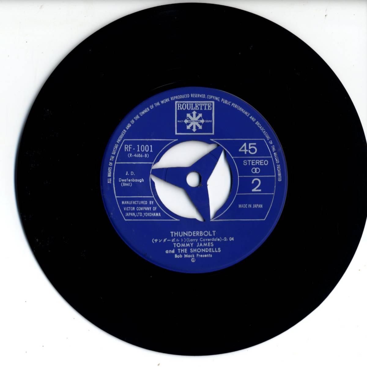 Tommy James & The Shondels 「Hanky Panky/ Thunderbolt」国内盤EPレコード _画像4