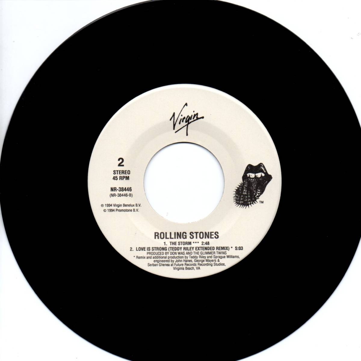 Rolling Stones 「Love Is Strong/ The Storm-Love Is Strong」EU盤EPレコード_画像3