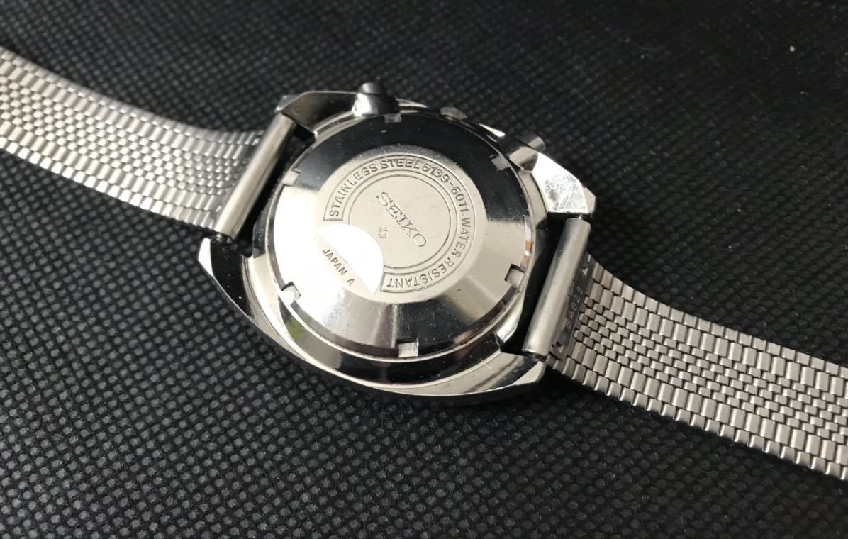 希少　SEIKO SPEED-TIMER 6139-6011 スピードタイマー 自動巻き 腕時計 稼動品 1970年製 ブルースリー　_画像7