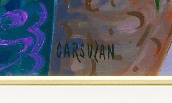 【真作】【WISH】カルスザン Jean-Claude Carsuzan「太陽のアーチ」油彩 12号 大作 証明書付 ◆オリジナル1点物 白壁の町美景 #23123133_画像6