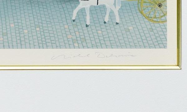 【真作】【WISH】ドラクロワ Michel Delacroix「美しい季節」シルクスクリーン 約10号 直筆サイン 　　〇仏国人気画家 #23123729_画像6
