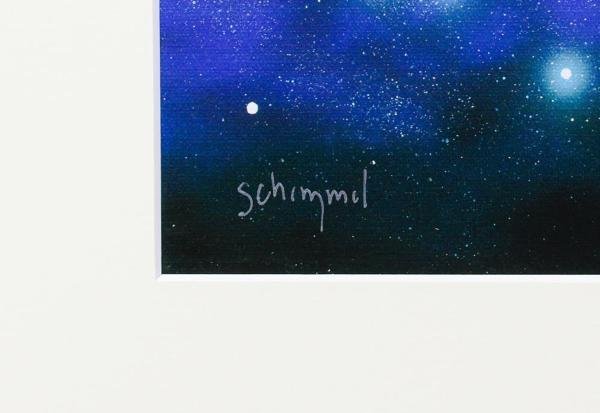 【真作】【WISH】シム・シメール SCHIM SCHIMMEL「宇宙への旅」ジクレー キャンバス仕様 15号大 大作 直筆サイン #23122490_画像6