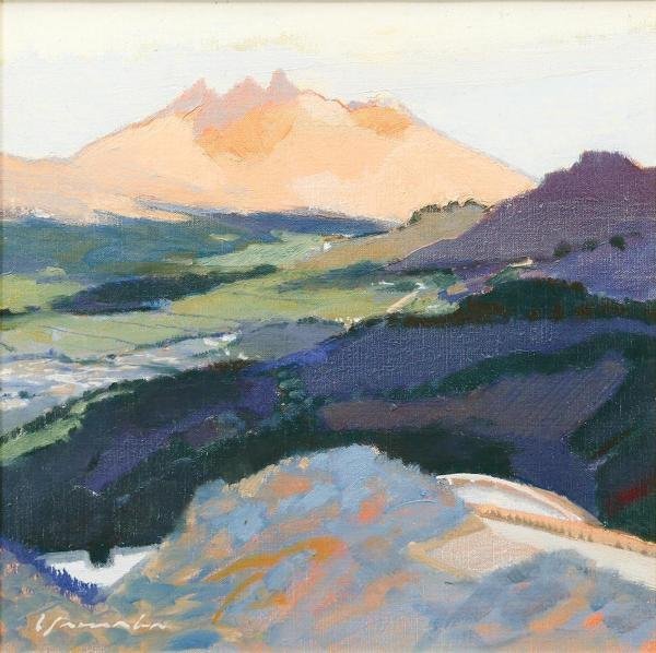 山羽斌士【山風景】 油彩 4号 山羽斌士【山風景】 油彩 4号 (安い 富士山絵画 油絵 油彩 風景