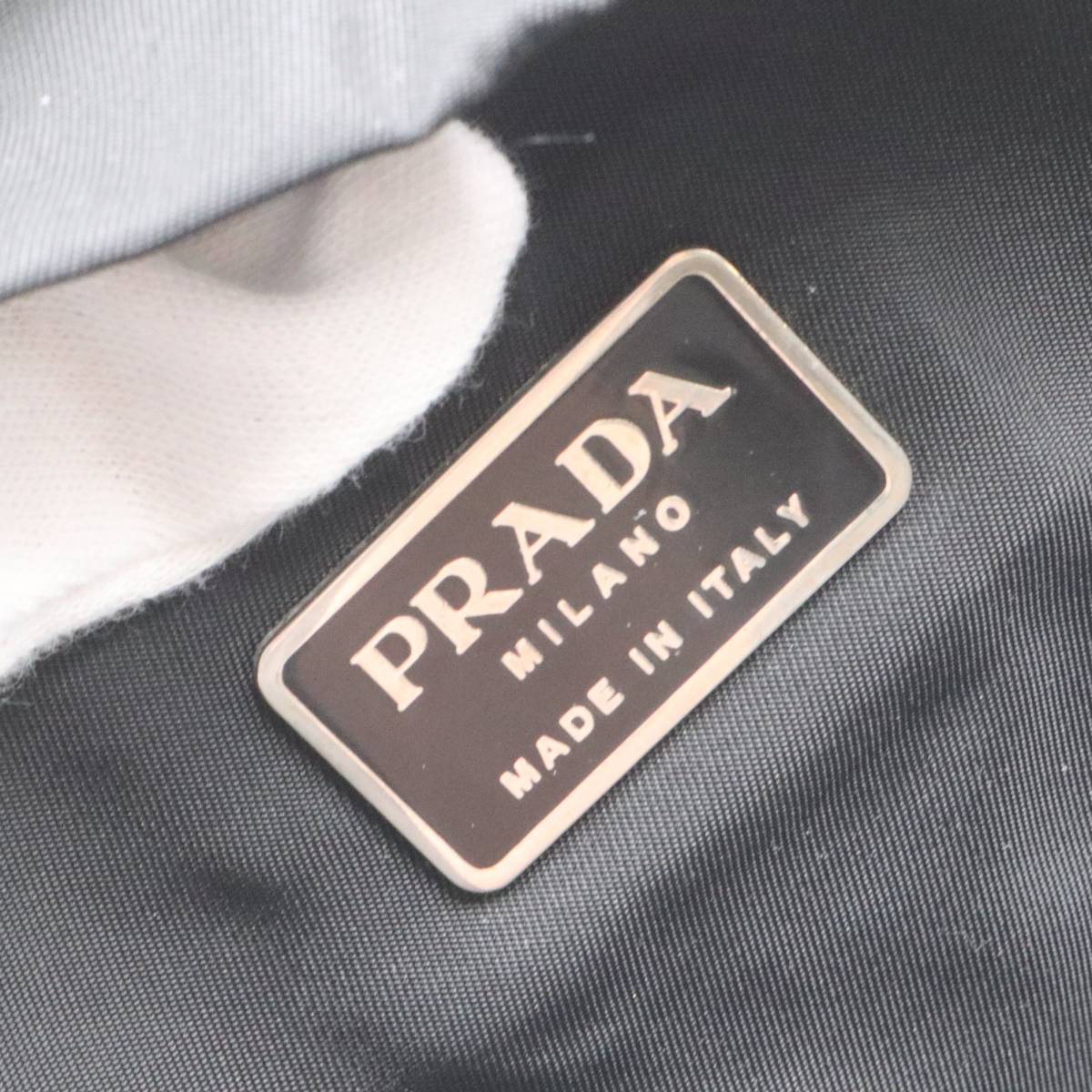 ★PRADA プラダ ナイロン 巾着型 リュックサック バッグパック デイパック レディース メンズ ブラック系_画像7