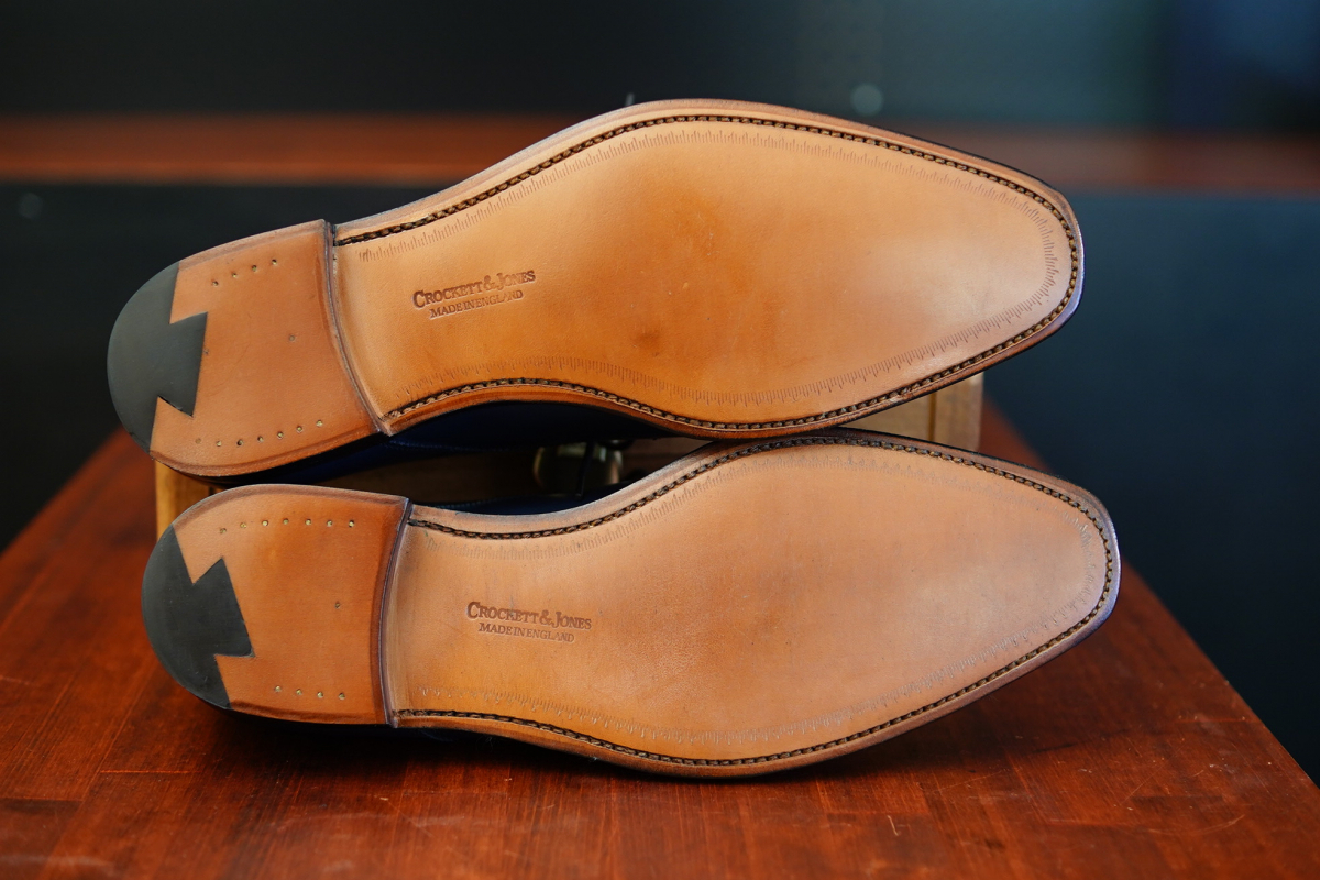 【未使用】クロケット&ジョーンズ◆Crockett&Jones◆GILBERT◆6E◆24～24.5㎝相当◆紺ネイビー◆ショートウイングチップ◆英国【箱袋付き】_画像8