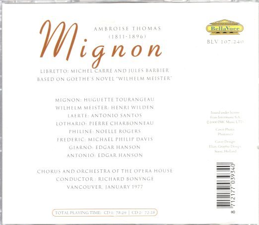 ol124 THOMAS : MIGNON /BONYNGE_画像2