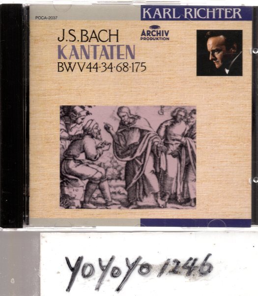 J.S.バッハ：カンタータ選集(10)BWV44・34・68・175/リヒター_画像1