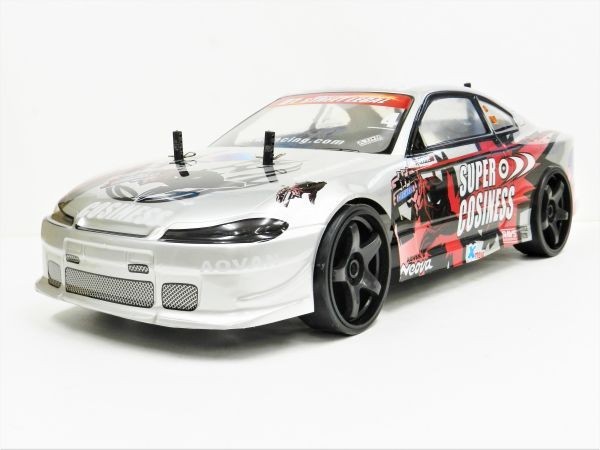  Nissan S15 Silvia type silver / red 1/10 drift radio controlled car for spare body 