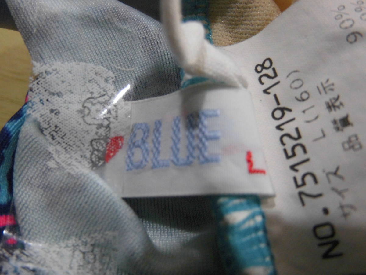 ①ANGEL BLUEナルミヤ Angel's 昔のハイカットスカート付タコーイズブルータンキニ 国内のL (160) 取り外し可能なパット入 長期保管品_画像10
