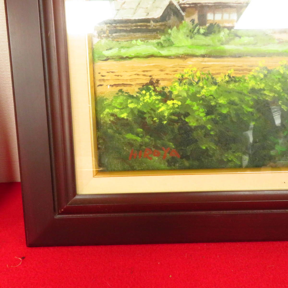  genuine work guarantee art work [ hot water . hot spring close. mountain ./ one water member Kobayashi ..] autograph landscape painting oil painting oil painting picture work of art art goods antique goods old work of art 68.7×61.3